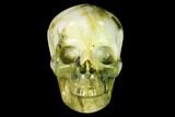 Realistic, Polished Yellow Turquoise Jasper Skull - Magnetic #151115-1